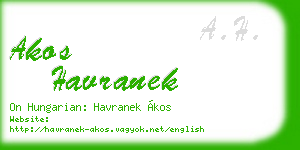 akos havranek business card